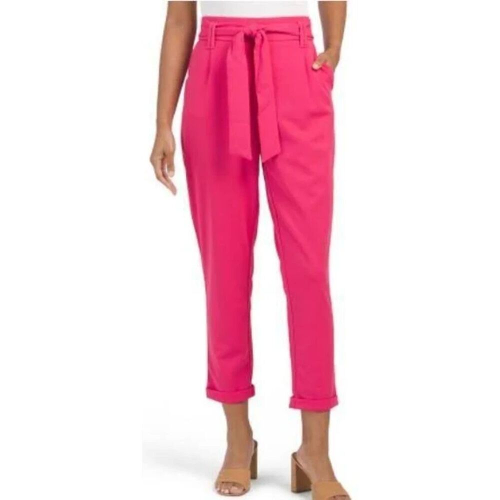 Jules & Leopold Pull on High Waist Slim Leg Ankle Sz L Pants-(only in khaki)
